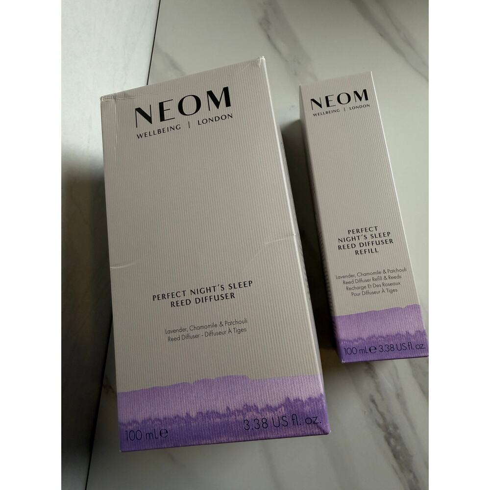 NEOM Wellbeing London Perfect Nights Sleep Reed Diffuser & Refill Lavender New